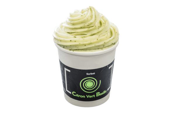 Pot de glace citron vert / basilic Cabosse